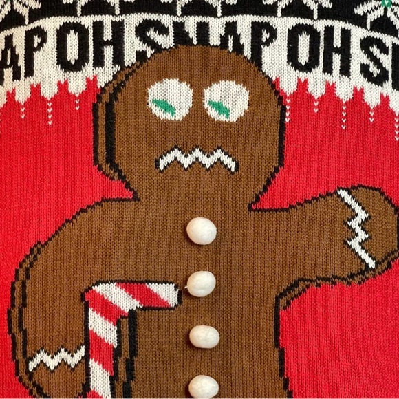 Ugly Christmas sweater size XL unisex gingerbread man - Picture 5 of 7
